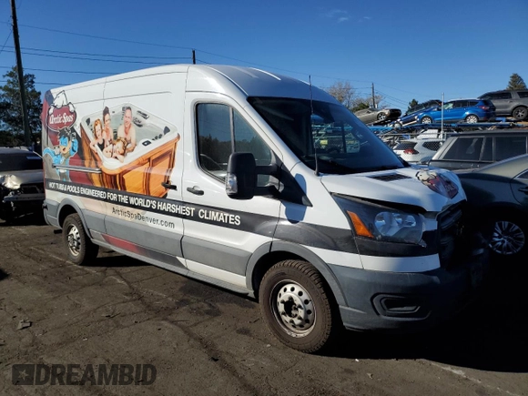 2020 Ford Transit Cargo with VIN 1FTBR2CG2LKB54267, listed as a Copart auction lot 77145744 with 75,702 mi miles and Salvage Title. Bid and sale history available at carsss.com. Image 4.