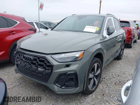 2023 Audi Q5 S line Prestige with VIN WA1FAAFY9P2114601, listed as a IAAI auction lot 41757850 with 13,898 mi miles. Bid and sale history available at carsss.com. Image 2.