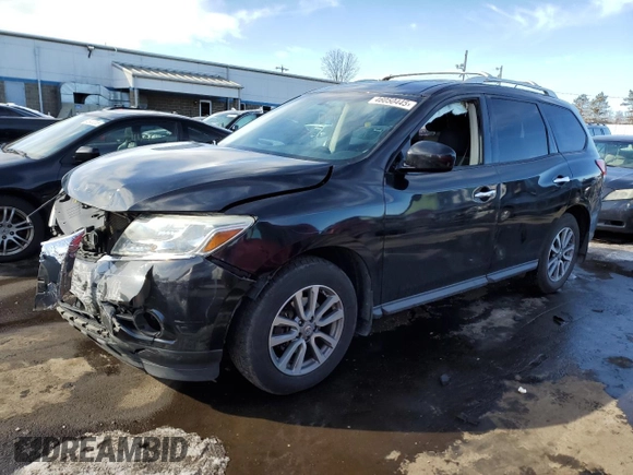 2016 Nissan Pathfinder SV with VIN 5N1AR2MM0GC607149, listed as a Copart auction lot 46050445 with 132,079 mi miles and Salvage Title. Bid and sale history available at carsss.com. Image 1.