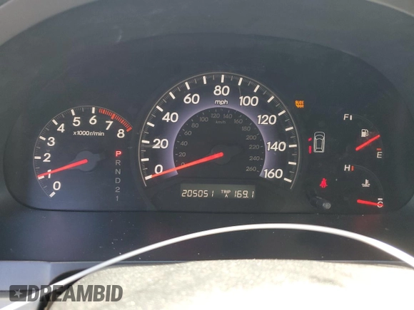 2005 Honda Odyssey EX with VIN 5FNRL38415B009502, listed as a Copart auction lot 53872455 with 205,051 mi miles and Salvage title. Bid and sale history available at DreamBid. Image 9.