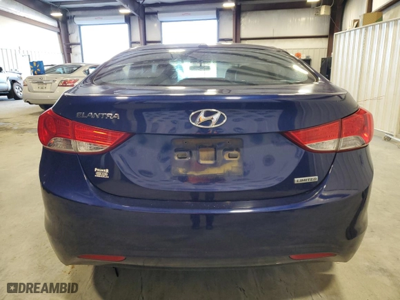 2012 Hyundai Elantra Limited with VIN 5NPDH4AE5CH087140, listed as a Copart auction lot 84626734 with 248,421 mi miles and Salvage Title. Bid and sale history available at carsss.com. Image 6.