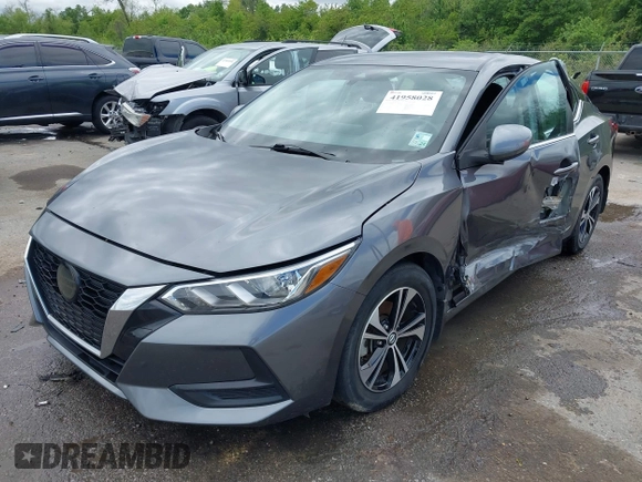 2022 Nissan Sentra SV with VIN 3N1AB8CVXNY250088, listed as a IAAI auction lot 41958028 with 36,740 mi miles and . Bid and sale history available at DreamBid. Image 17.