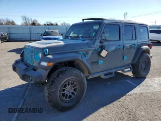 2023 Jeep Wrangler Sport S with VIN 1C4HJXDG3PW615858, listed as a Copart auction lot 85537124 with 16,718 mi miles and Salvage Title. Bid and sale history available at DreamBid. Image 1.