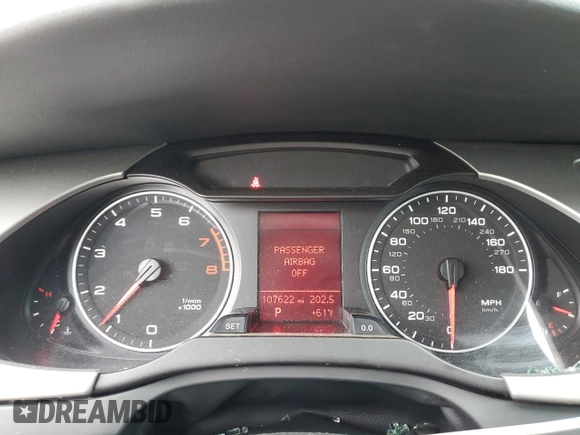 2010 Audi A4 Premium Plus с VIN WAUFFAFL6AN055781, выставлен на аукционе Copart как лот 57064365 с пробегом 107 622 миль миль и Чистый • Clean title. История ставок и продаж доступна на DreamBid. Изображение 9.