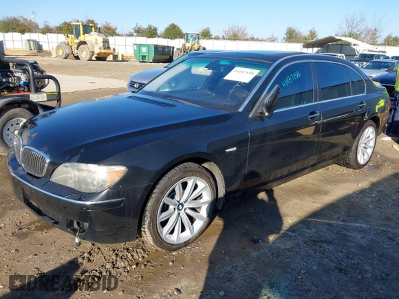 2007 BMW 7 Series 750Li with VIN WBAHN83507DT76059, listed as a IAAI auction lot 41437158 with Not Provided miles and . Bid and sale history available at DreamBid. Image 2.