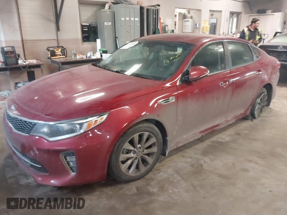 2018 Kia Optima LX with VIN 5XXGT4L34JG225444, listed as a IAAI auction lot 41375282 with 39,265 mi miles. Bid and sale history available at carsss.com. Image 17.