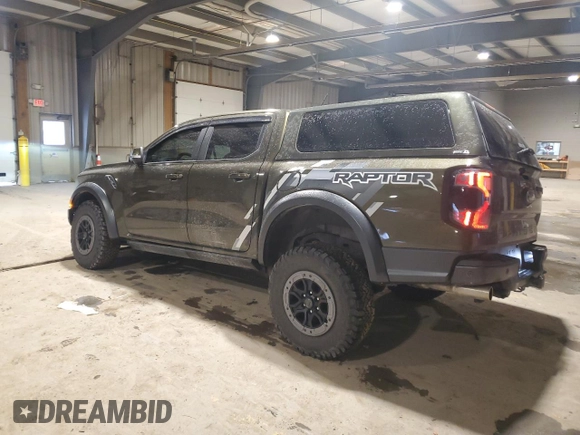 2024 Ford Ranger Raptor with VIN 1FTER4LR2RLE41735, listed as a Copart auction lot 88648635 with 1,585 mi miles and Salvage Title. Bid and sale history available at carsss.com. Image 2.