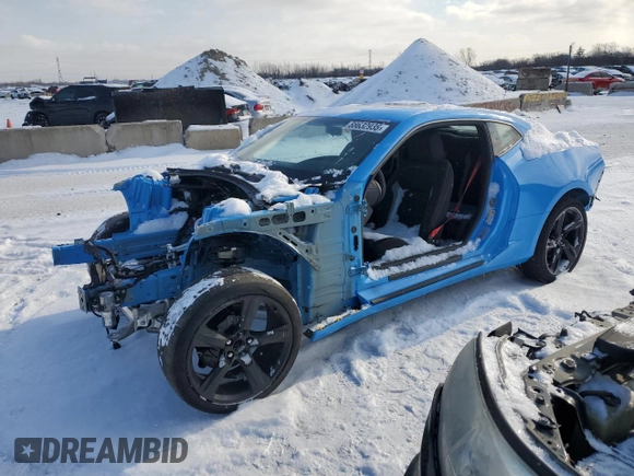 2022 Chevrolet Camaro LT1 with VIN 1G1FF1R77N0133174, listed as a Copart auction lot 88632935 with 0 mi miles and Salvage Title. Bid and sale history available at carsss.com. Image 1.