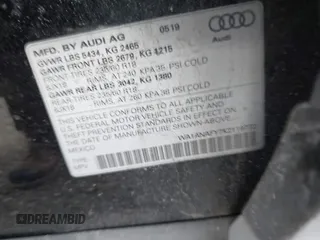 2019 Audi Q5 Premium with VIN WA1ANAFY7K2119772, listed as a IAAI auction lot 41351070 with 80,284 mi miles and . Bid and sale history available at DreamBid. Image 9.
