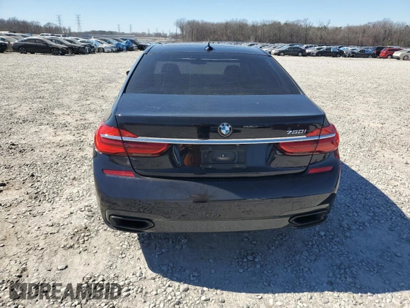 2016 BMW 7 Series 750i with VIN WBA7F0C57GGL99153, listed as a Copart auction lot 45475755 with 140,328 mi miles and Salvage title. Bid and sale history available at DreamBid. Image 6.