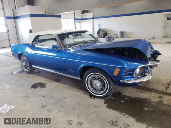 1970 Ford Mustang с VIN 0F03F166660, выставлен на аукционе Copart как лот 48023775 с пробегом 87 956 миль миль и Списание • Salvage title. История ставок и продаж доступна на DreamBid. Изображение 4.