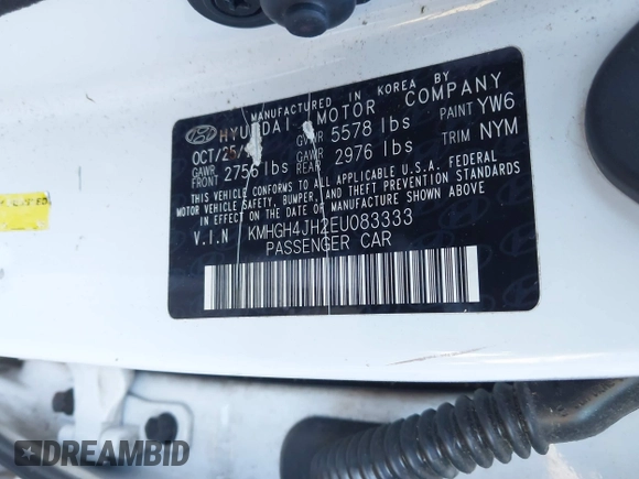 2014 Hyundai Equus Signature with VIN KMHGH4JH2EU083333, listed as a IAAI auction lot 41456178 with 111,929 mi miles and . Bid and sale history available at DreamBid. Image 8.