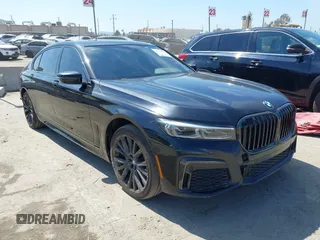 2022 BMW 7 Series 740i with VIN WBA7T2C07NCG88615, listed as a IAAI auction lot 39972481 with 76,169 mi miles. Bid and sale history available at carsss.com. Image 1.