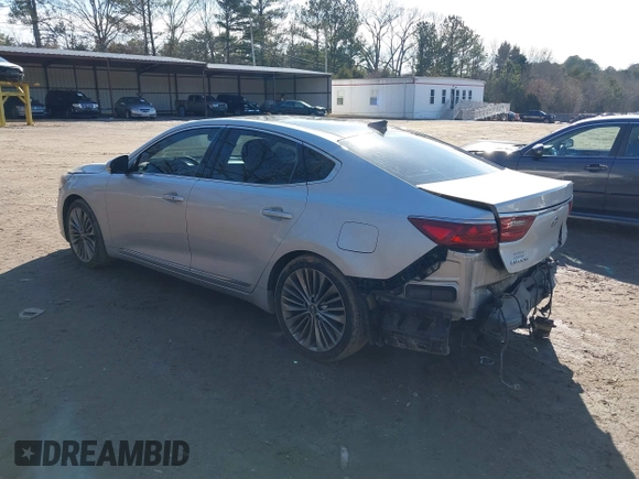 2017 Kia Cadenza Limited with VIN KNALC4J13H5092381, listed as a IAAI auction lot 41418629 with 124,694 mi miles. Bid and sale history available at carsss.com. Image 3.