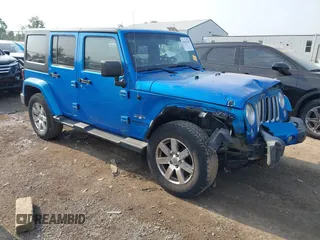 2016 Jeep Wrangler Unlimited Sahara with VIN 1C4BJWEG1GL110966, listed as a IAAI auction lot 42415104 with 257,605 mi miles and . Bid and sale history available at DreamBid. Image 1.