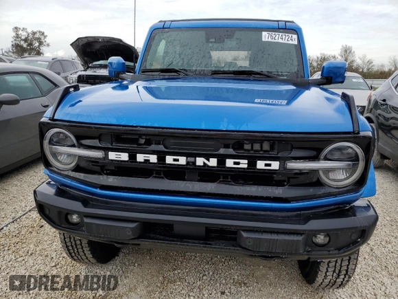 2024 Ford Bronco Outer Banks with VIN 1FMEE8BP3RLA33498, listed as a Copart auction lot 76274724 with 2,972 mi miles and Salvage Title. Bid and sale history available at DreamBid. Image 5.
