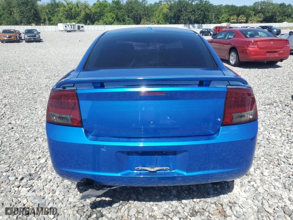 2006 Dodge Charger R/T with VIN 2B3KA53H56H233480, listed as a Copart auction lot 52434955 with 186,255 mi miles and Salvage Title. Bid and sale history available at carsss.com. Image 6.