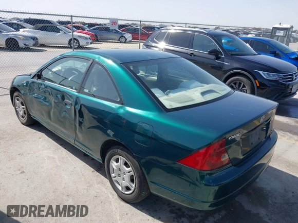2001 Honda Civic LX with VIN 1HGEM21551L111533, listed as a IAAI auction lot 41801139 with 253,497 mi miles. Bid and sale history available at carsss.com. Image 3.