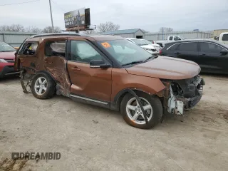 2017 Ford Explorer XLT with VIN 1FM5K8D8XHGA59764, listed as a Copart auction lot 48163295 with Not provided miles and Salvage title. Bid and sale history available at DreamBid. Image 4.