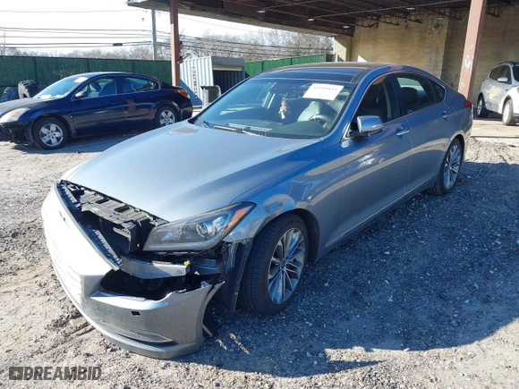 2016 Hyundai Genesis 3.8L with VIN KMHGN4JE3GU137577, listed as a IAAI auction lot 41599851 with 158,011 mi miles. Bid and sale history available at carsss.com. Image 17.