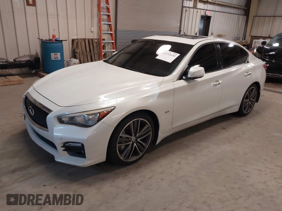 2016 Infiniti Q50 3.0t Premium with VIN JN1EV7APXGM303157, listed as a IAAI auction lot 41292630 with 108,876 mi miles. Bid and sale history available at carsss.com. Image 20.