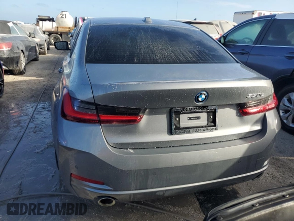 2024 BMW 3 Series 330e with VIN 3MW39FF07R8E10100, listed as a Copart auction lot 74525254 with 0 mi miles and Non Repairable. Bid and sale history available at carsss.com. Image 6.