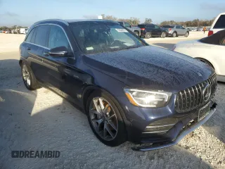 2020 Mercedes-Benz GLC with VIN W1N0G6EB0LF801501, listed as a Copart auction lot 76506974 with 0 mi miles and Salvage Title. Bid and sale history available at carsss.com. Image 4.