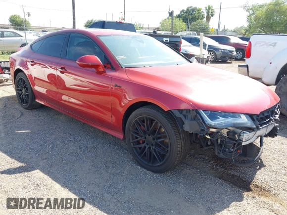 2015 Audi A7 Prestige with VIN WAU2GAFC5FN025755, listed as a IAAI auction lot 42468703 with 111,781 mi miles and . Bid and sale history available at DreamBid. Image 1.