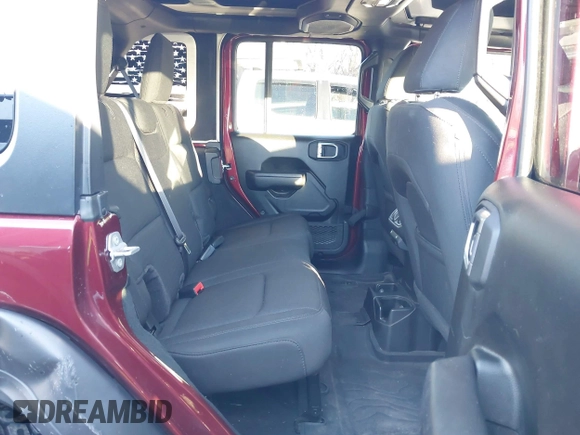 2022 Jeep Wrangler Unlimited Sport with VIN 1C4HJXDG1NW106171, listed as a IAAI auction lot 41357206 with 36,932 mi miles and . Bid and sale history available at DreamBid. Image 8.