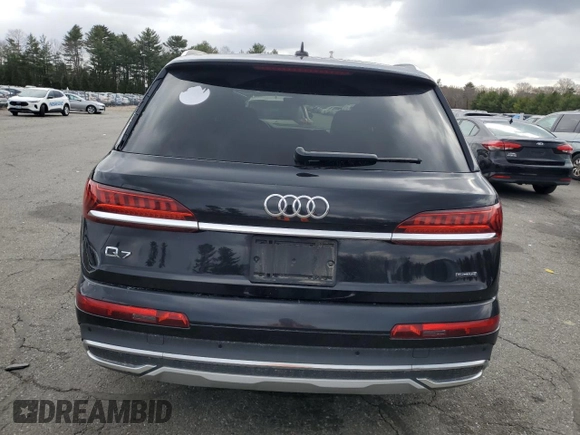 2021 Audi Q7 Premium with VIN WA1AXAF76MD016948, listed as a Copart auction lot 50158175 with 55,868 mi miles and Salvage title. Bid and sale history available at DreamBid. Image 6.