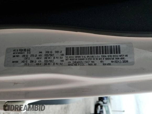 2016 Jeep Wrangler Unlimited Sport with VIN 1C4BJWDG2GL115417, listed as a Copart auction lot 57046845 with Not provided miles and Salvage title. Bid and sale history available at DreamBid. Image 13.