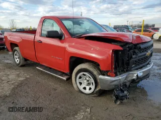 2014 Chevrolet Silverado 1500 Work Truck with VIN 1GCNKPEHXEZ197866, listed as a Copart auction lot 46697055 with 57,377 mi miles and Salvage Title. Bid and sale history available at DreamBid. Image 4.