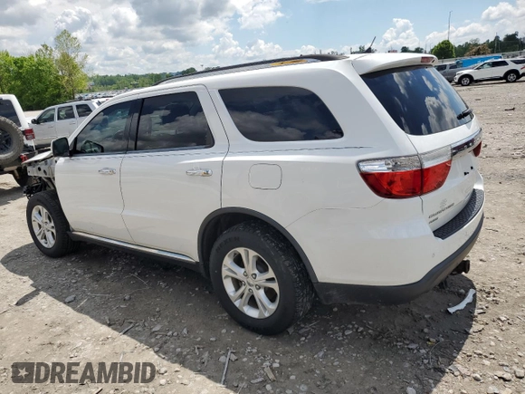 2013 Dodge Durango Crew with VIN 1C4RDJDGXDC695231, listed as a Copart auction lot 56934625 with 156,858 mi miles and Salvage title. Bid and sale history available at DreamBid. Image 2.