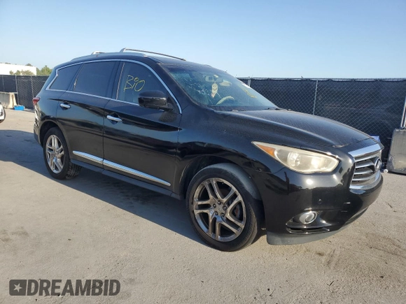 2013 Infiniti JX35 with VIN 5N1AL0MN8DC337730, listed as a Copart auction lot 52768785 with 146,067 mi miles and Clean Title. Bid and sale history available at carsss.com. Image 4.