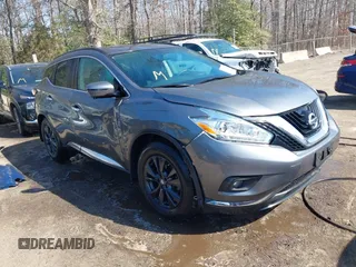 2017 Nissan Murano SL with VIN 5N1AZ2MH2HN154838, listed as a IAAI auction lot 41597159 with 113,869 mi miles and . Bid and sale history available at carsss.com. Image 1.