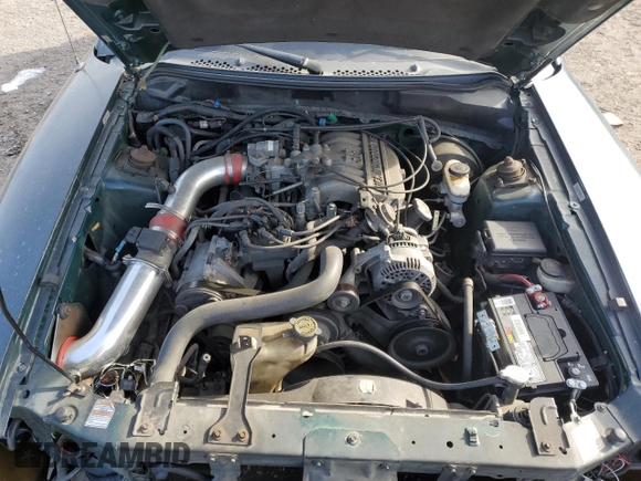 1998 Ford Mustang with VIN 1FAFP4442WF231861, listed as a Copart auction lot 43805205 with 193,569 mi miles and Salvage Title. Bid and sale history available at carsss.com. Image 11.