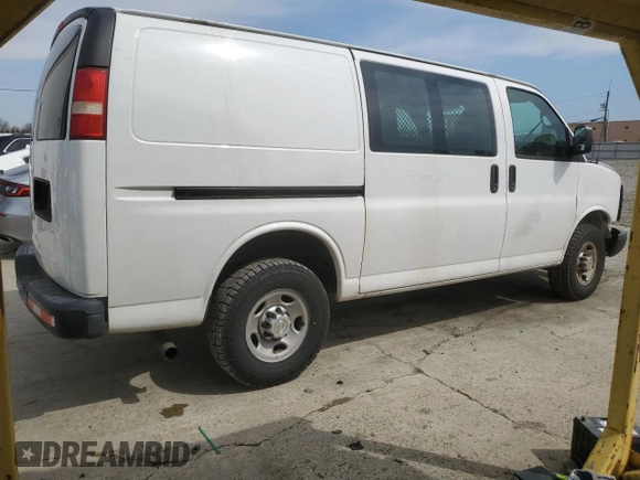 2013 Chevrolet Express Cargo with VIN 1GCZGTCA7D1177735, listed as a Copart auction lot 48693815 with 101,380 mi miles and Salvage title. Bid and sale history available at DreamBid. Image 3.