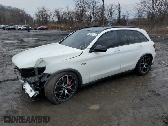 2021 Mercedes-Benz GLC with VIN W1N0G6EB8MF919412, listed as a Copart auction lot 46492315 with 47,180 mi miles and Salvage Title. Bid and sale history available at carsss.com. Image 1.