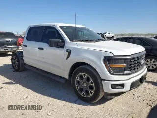 2024 Ford F-150 STX with VIN 1FTEW2KP7RKE59053, listed as a Copart auction lot 49774255 with 3,804 mi miles and Salvage Title. Bid and sale history available at carsss.com. Image 4.