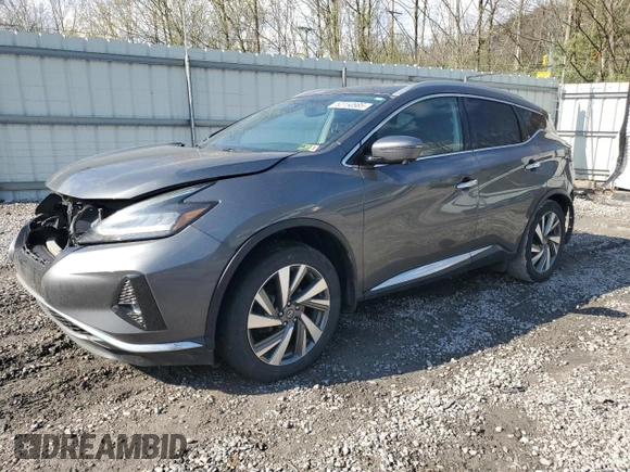 2019 Nissan Murano SL with VIN 5N1AZ2MS2KN113385, listed as a Copart auction lot 52150985 with 107,795 mi miles and Salvage Title. Bid and sale history available at DreamBid. Image 1.