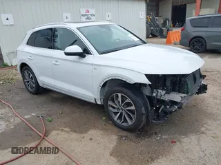 2023 Audi Q5 S line Premium with VIN WA1GAAFY0P2137060, listed as a IAAI auction lot 42159962 with 24,547 mi miles and . Bid and sale history available at DreamBid. Image 1.