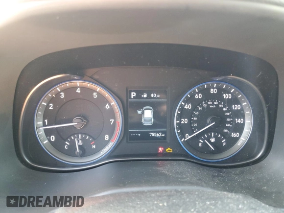 2018 Hyundai Kona Limited with VIN KM8K33A50JU082748, listed as a Copart auction lot 46531105 with 75,562 mi miles and Salvage Title. Bid and sale history available at carsss.com. Image 9.