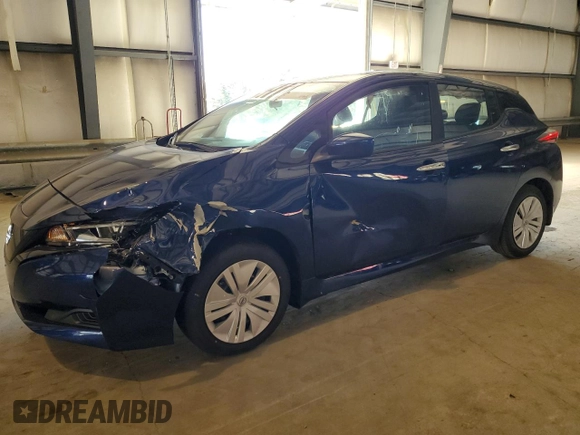 2025 Nissan LEAF S with VIN 1N4AZ1BV3SC560918, listed as a Copart auction lot 77446484 with 607 mi miles and Salvage Title. Bid and sale history available at carsss.com. Image 1.