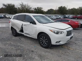 2013 Infiniti JX35 with VIN 5N1AL0MM1DC339925, listed as a IAAI auction lot 41422079 with 131,385 mi miles. Bid and sale history available at carsss.com. Image 1.
