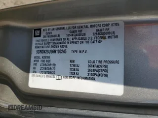 2006 Hummer H2 with VIN 5GRGN23U96H100245, listed as a Copart auction lot 85813544 with 0 mi miles and Salvage Title. Bid and sale history available at carsss.com. Image 14.