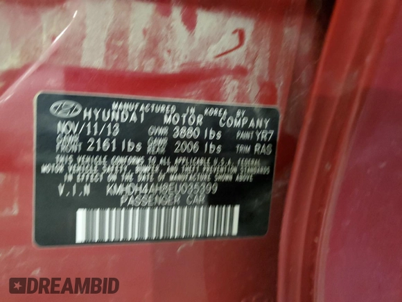 2014 Hyundai Elantra Sport с VIN KMHDH4AH8EU035399, выставлен на аукционе Copart как лот 88787745 с пробегом 131 885 миль миль и Списание • Salvage title. История ставок и продаж доступна на DreamBid. Изображение 12.