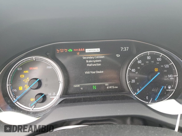 2022 Toyota Venza LE with VIN JTEAAAAH6NJ100421, listed as a Copart auction lot 65073644 with 61,415 mi miles and Salvage Title. Bid and sale history available at carsss.com. Image 9.