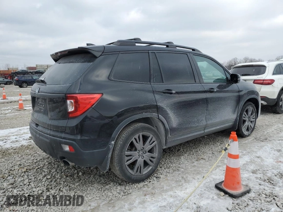 2019 Honda Passport EX-L with VIN 5FNYF7H50KB011921, listed as a Copart auction lot 75935324 with Not Provided miles and Salvage Title. Bid and sale history available at carsss.com. Image 3.