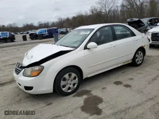 2009 Kia Spectra EX with VIN KNAFE222595585645, listed as a Copart auction lot 51513505 with 181,466 mi miles and Salvage Title. Bid and sale history available at carsss.com. Image 1.