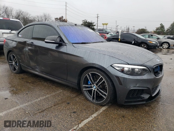 2018 BMW 2 Series M240i with VIN WBA2J5C57JVC07287, listed as a Copart auction lot 40812584 with 54,746 mi miles. Bid and sale history available at carsss.com. Image 4.